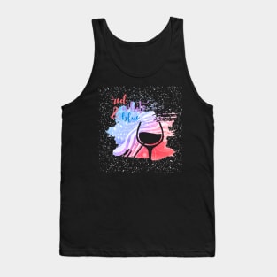 Red White Blue Red Wine Tee Tshirt Tank Top